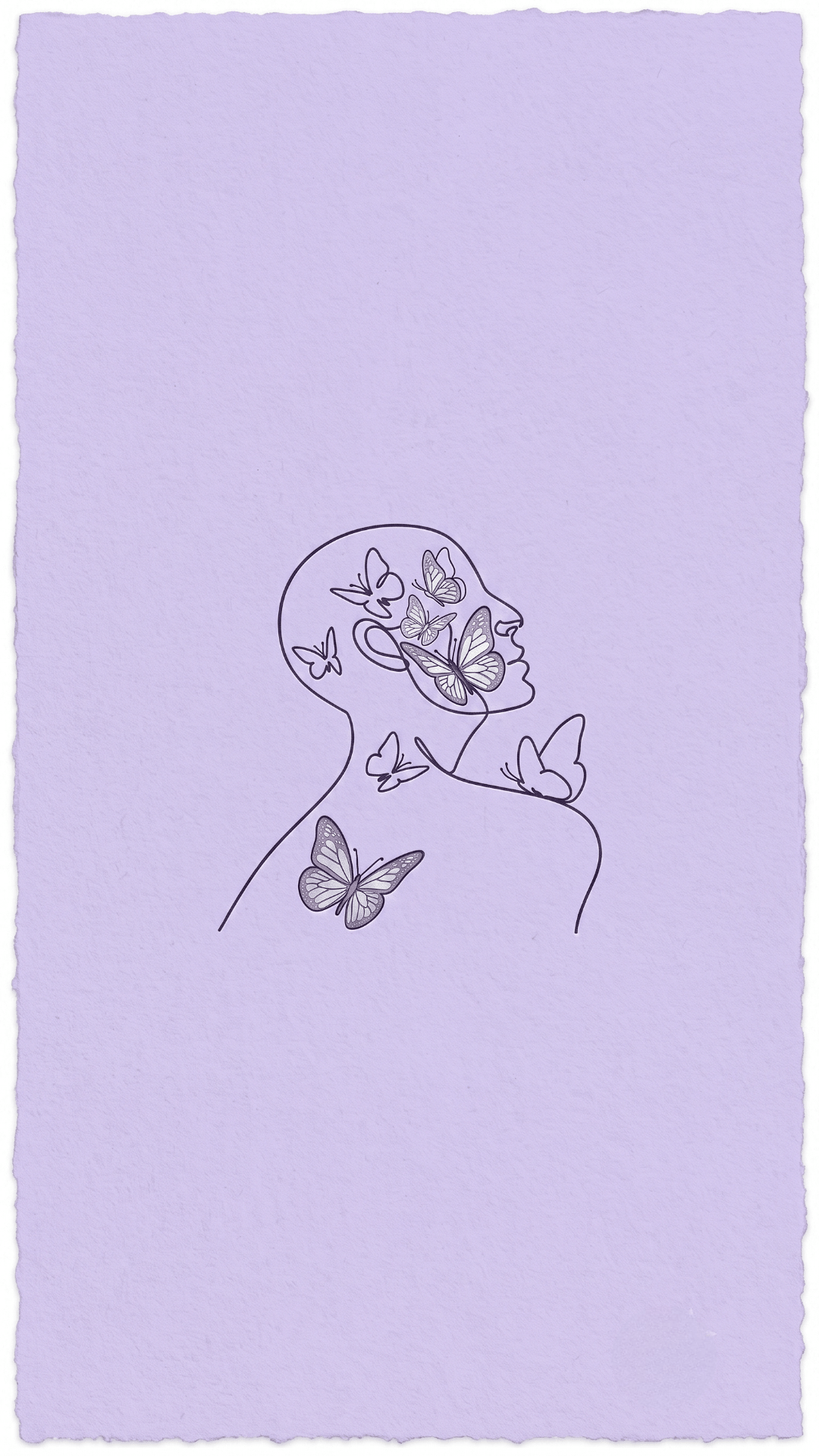 human Purple sket Minimalist Phone Wallpaper