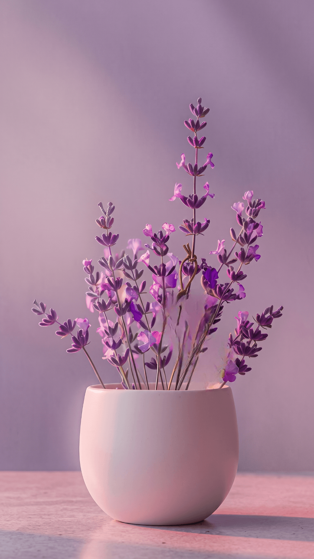 8k Purple Minimalist Phone Wallpaper