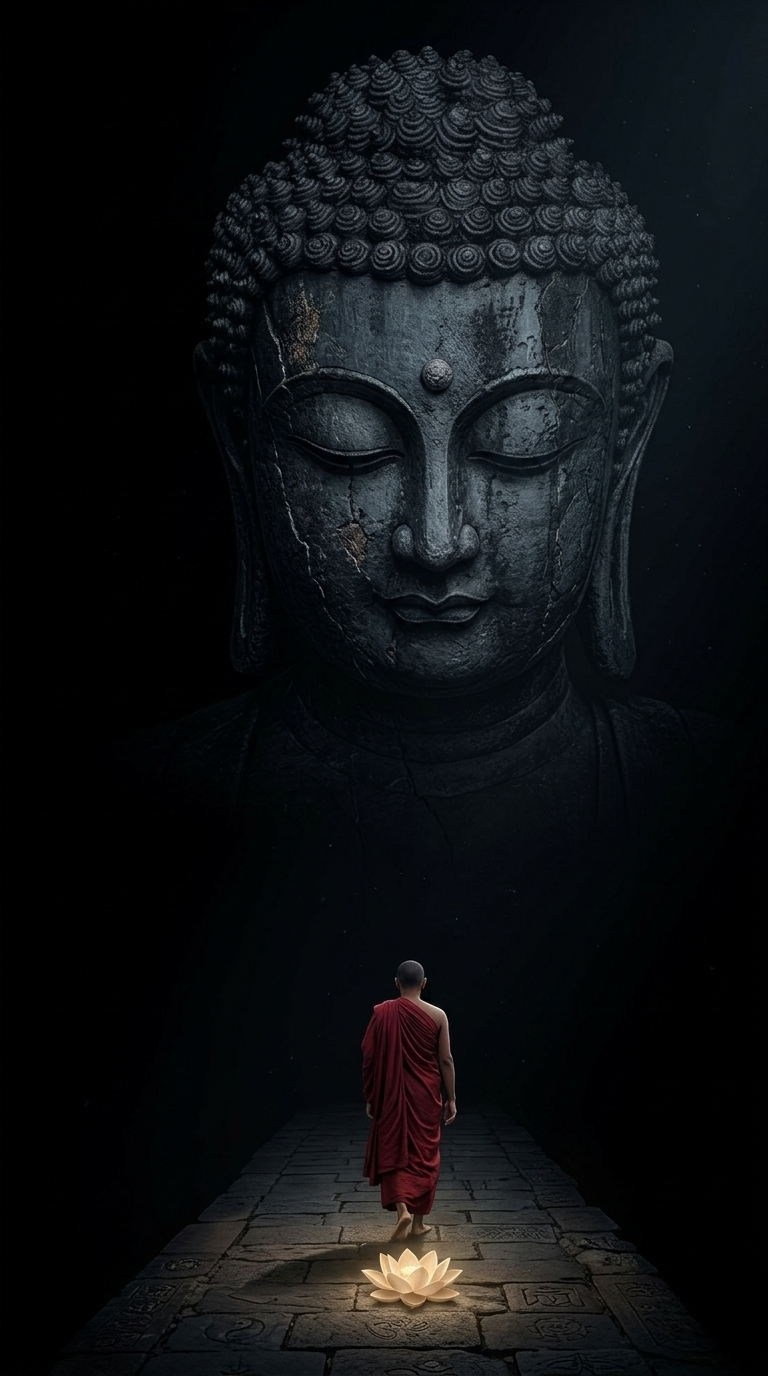 Dark Namo Buddhaya Wallpaper phone