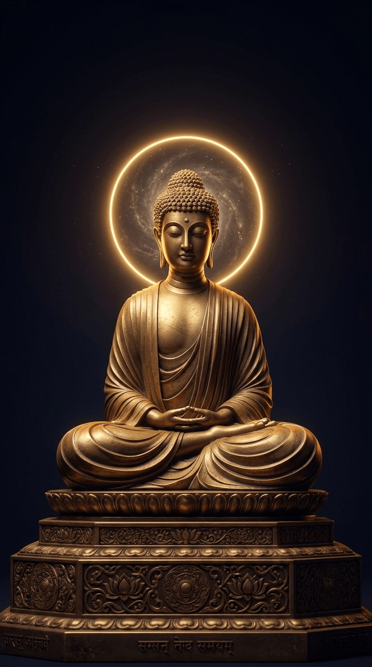 dark gold Buddhaya wallpaper
