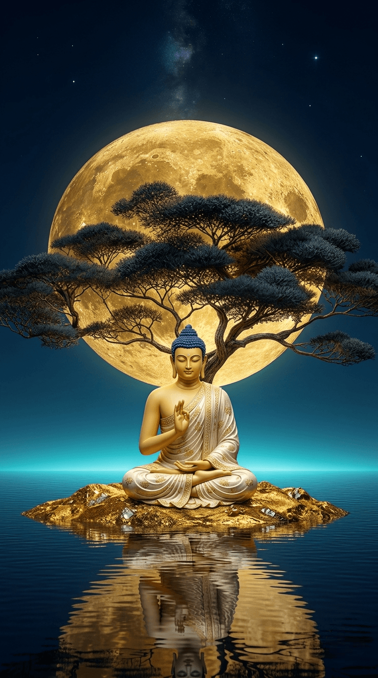 Buddhaya wallpaper gold view