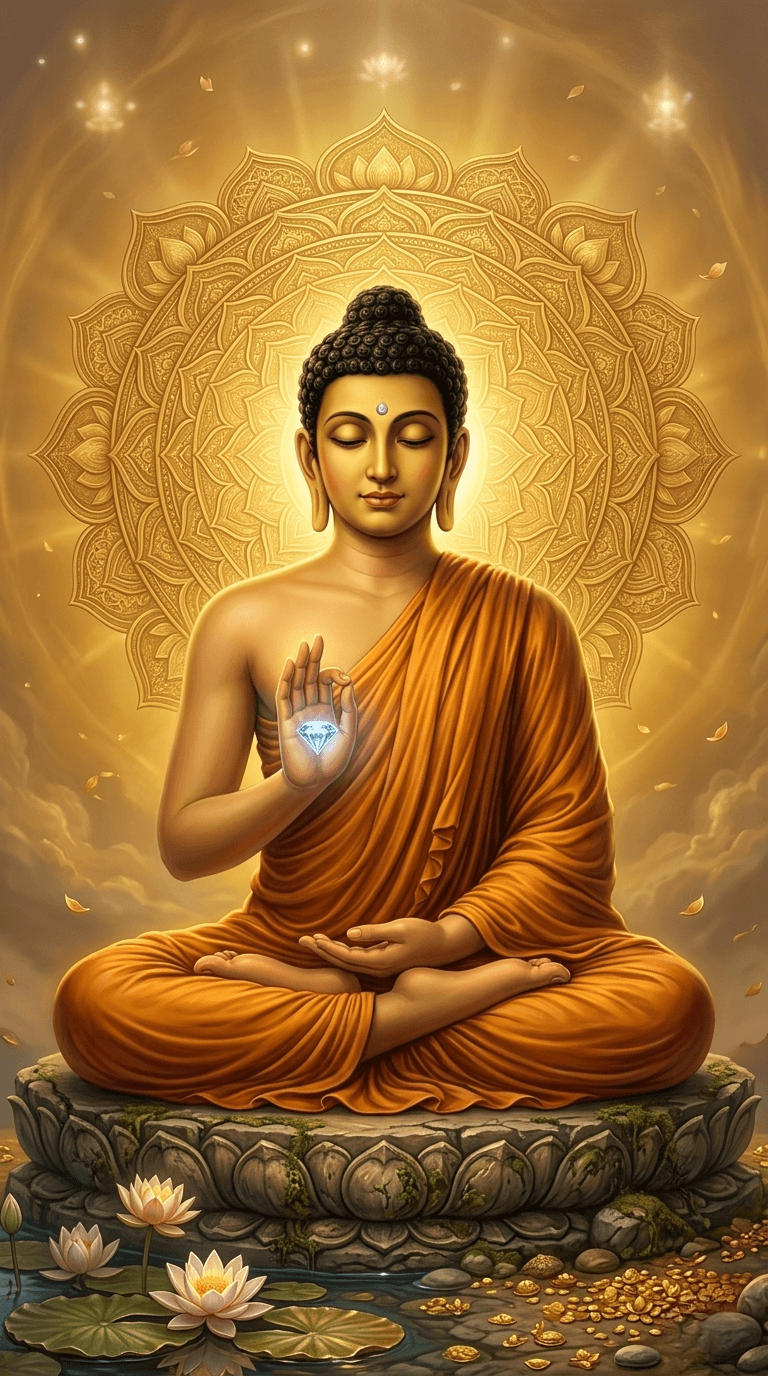 gold view Buddhaya wallpaper