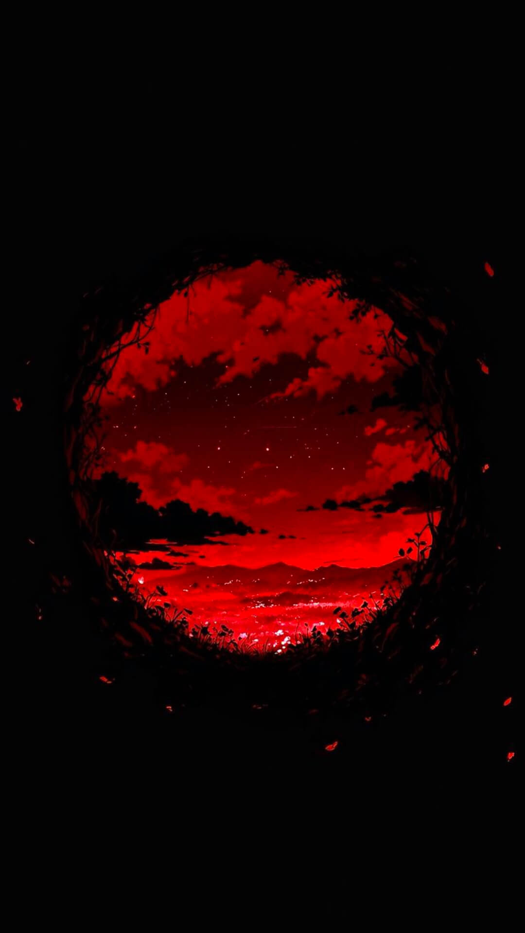 8K Red Black Wallpaper