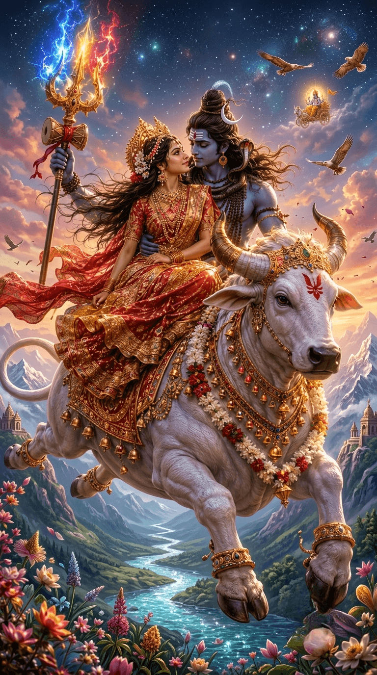 नमः पार्वती पतये हर-हर महादेव वॉलपेपर 4K